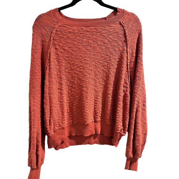 ✌️ 2/$40 ✌️ Rust Textured Sweater Medium By Dress Forum Long Sleeve - Picture 1 of 7